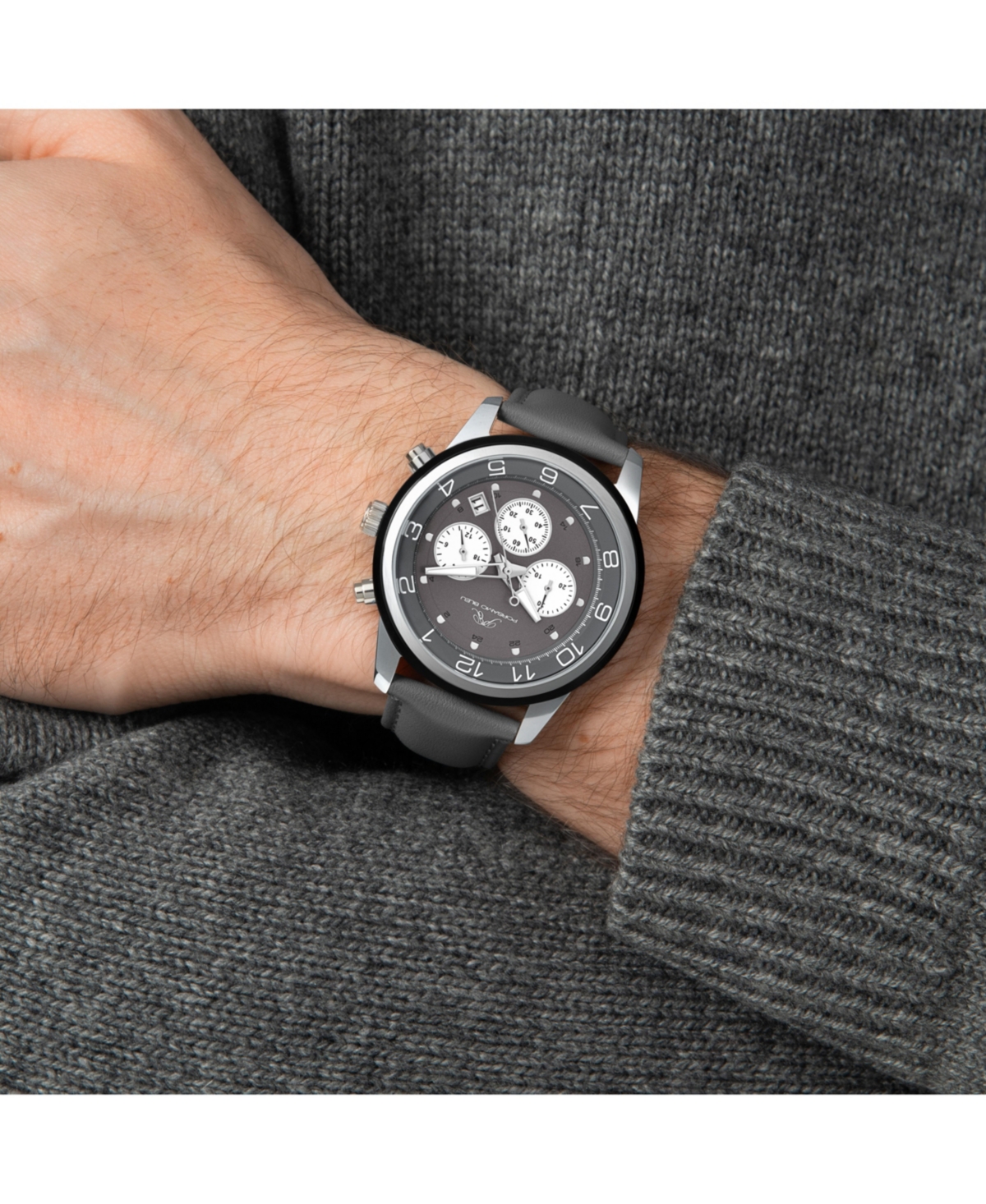 Porsamo Bleu Men's Arthur Genuine Leather Band Watch 1091EARL