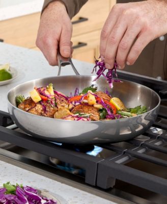 Premier Stainless Steel 3-Piece Fry Pan Set