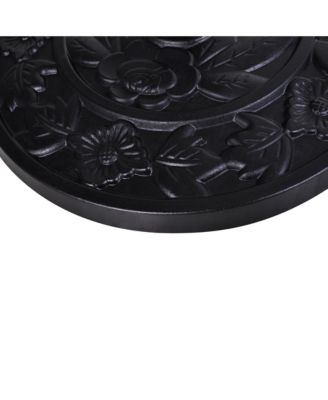 20" Half Round Patio Umbrella Parasol Holder w/ Secure Build,