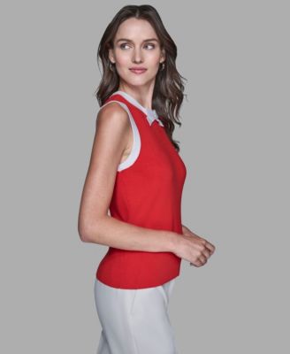 Women's Bow-Tie Sleeveless Sweater