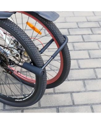 Heavy Duty Bicycle U-Lock, 16mm Shackle and 4ft/6ft Security Cable & Mounting Bracket for Bike, Motorcycle