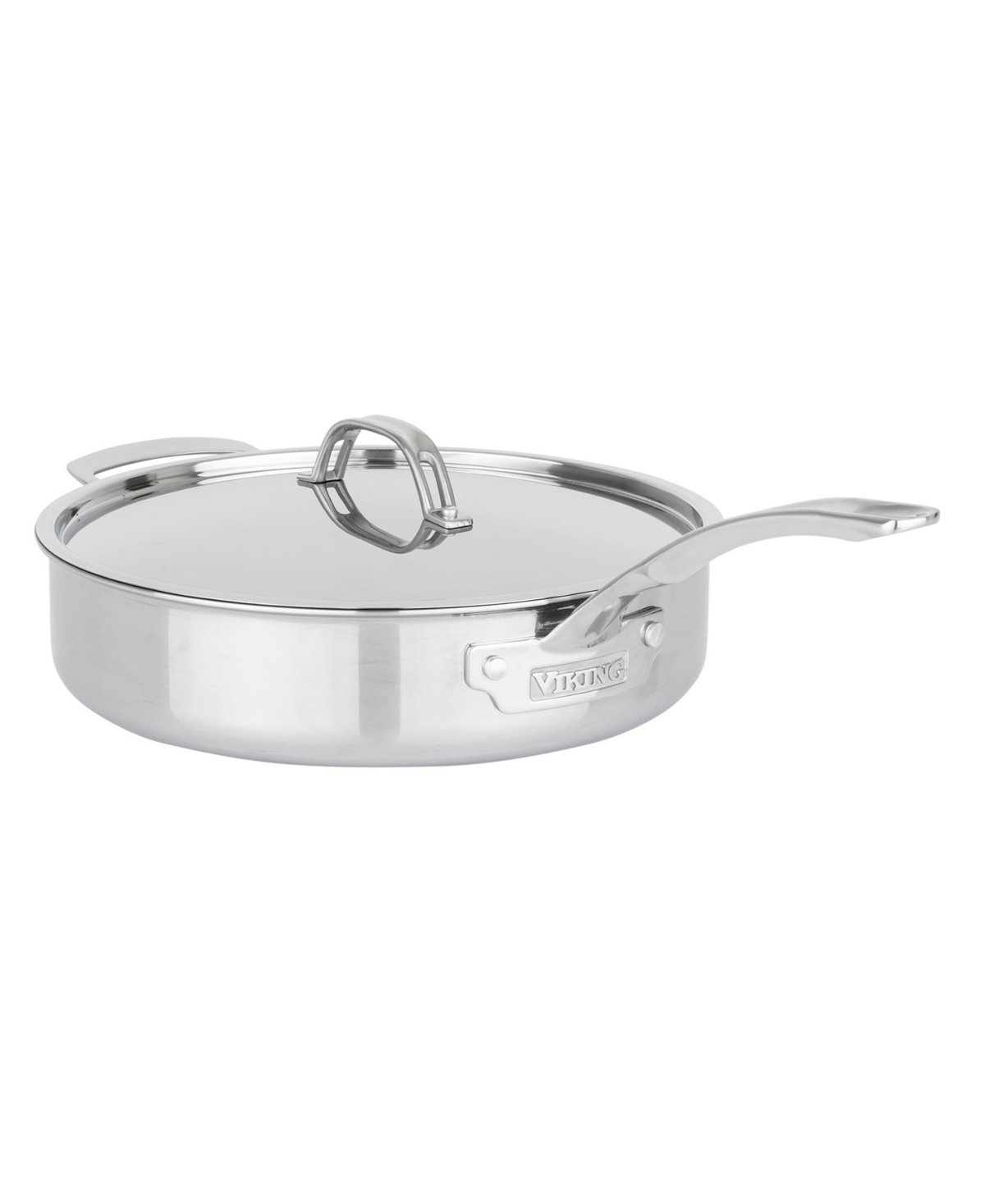 Viking Pure Glide Stainless Steel 4.5-quart Saute Pan In Silver