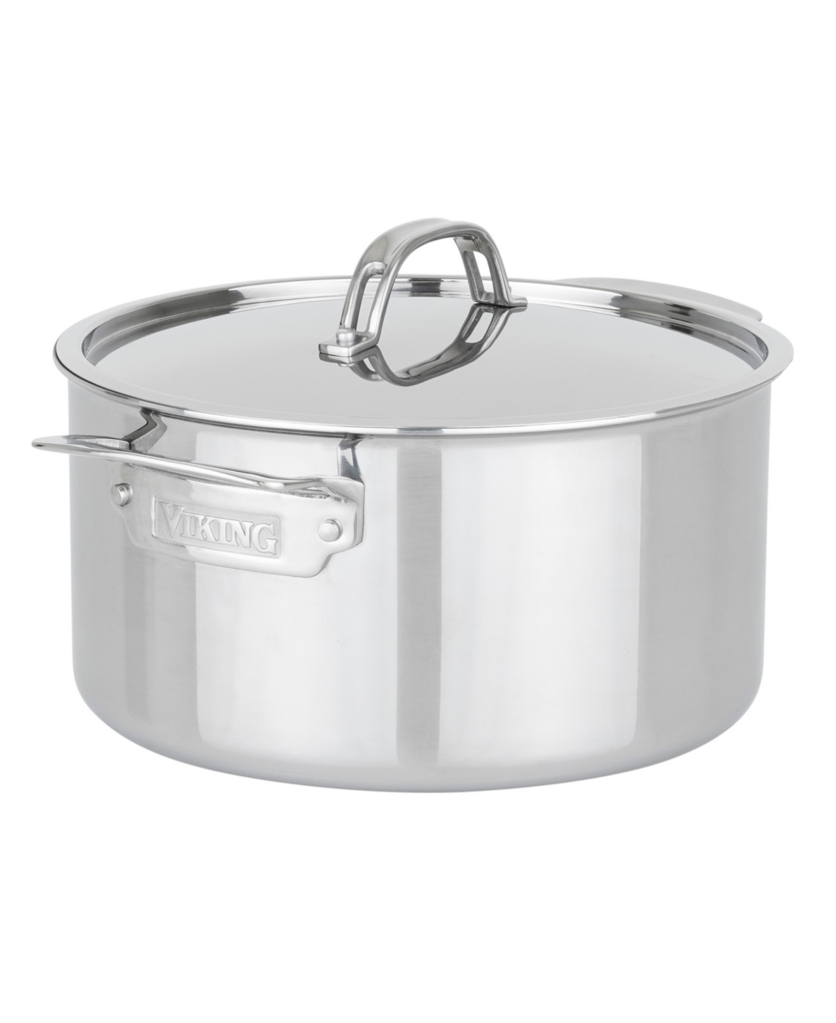 Viking Pure Glide Stainless Steel 6-quart Dutch Oven In Silver