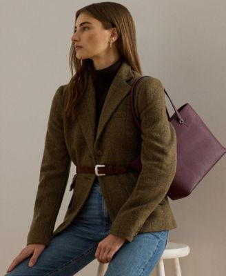 Crosshatch Leather Medium Karly Shopper Tote