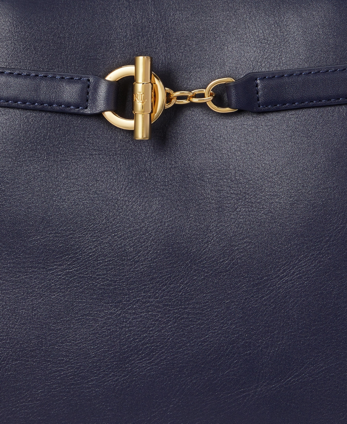 Ralph Lauren Leather Blaike Satchel Bag In Blue