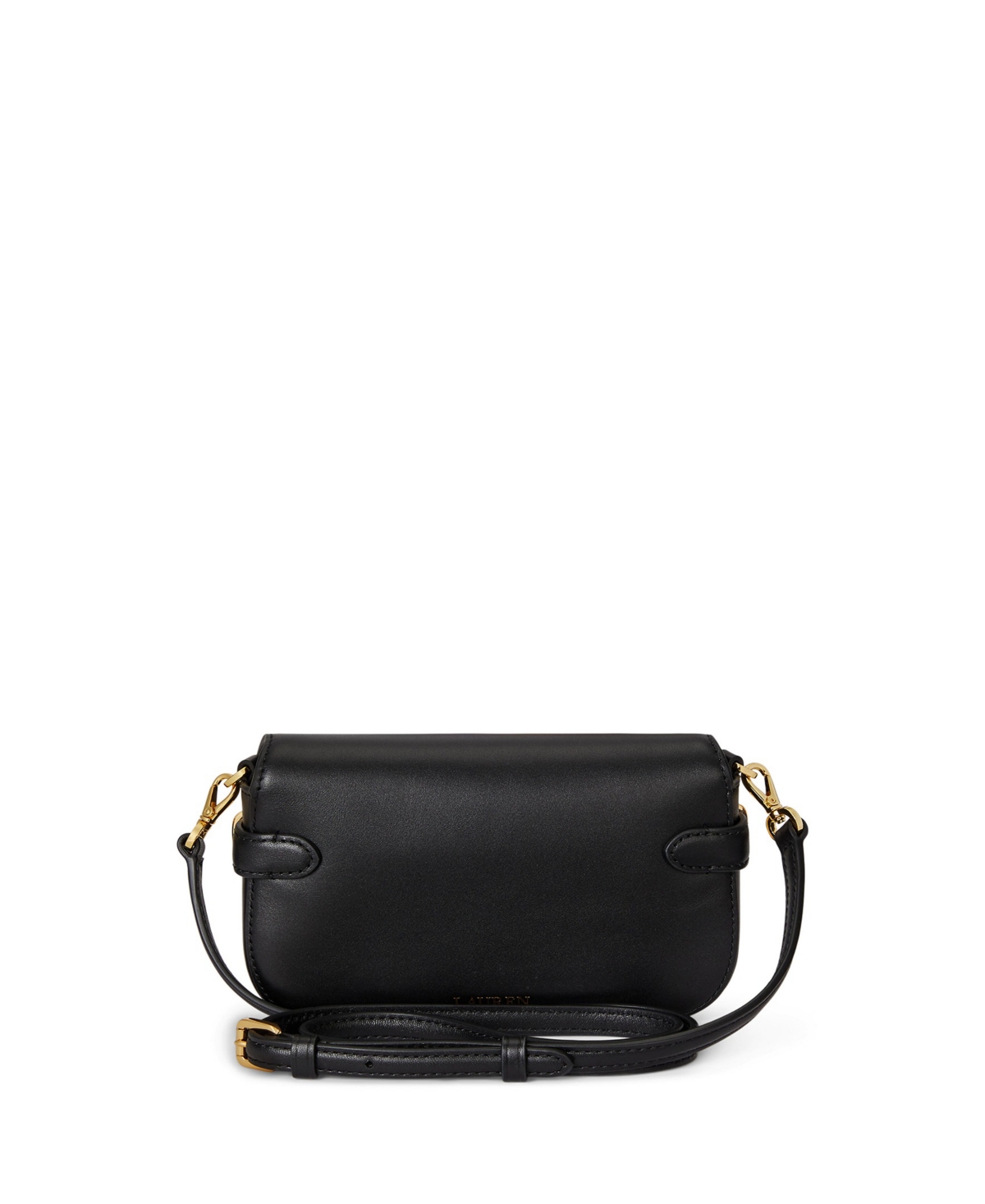 Ralph Lauren Leather Small Blaike Crossbody Bag In Black