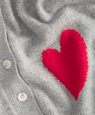 Women's Curved Hem Heart Cardigan, Macy's Exclusive