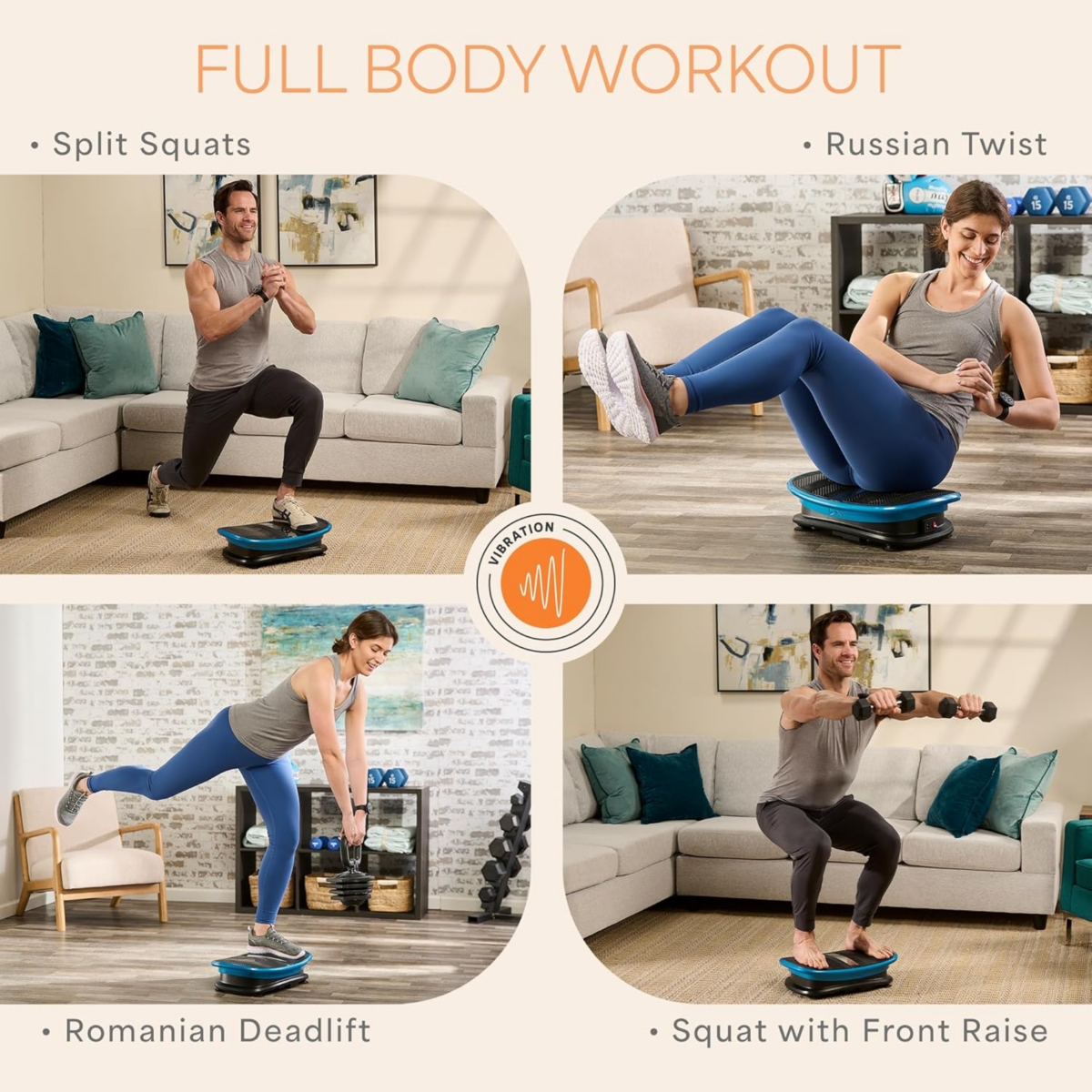 Lifepro Voice Controlled Vibration Plate – Whole Body Vibration Platform with Curved Ergonomic Design – Supports Lymphatic Drainage, Mus