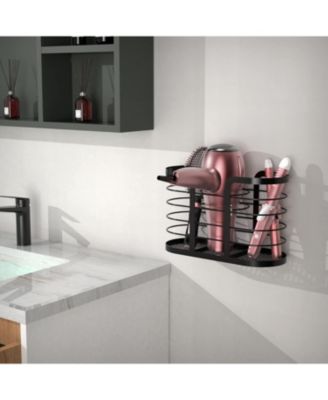 Hair Tool Organizer - Dryer Holder/Blow Holder Cabinet Door, Bathroom Care & Styling Tools Storage Basket for Dryer, Flat Irons, Curling Straighteners