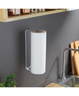 11.5"×4.53" Acrylic Paper Towel Holder - Kitchen Paper Towel Holder Under Cabine,Self Adhesive Paper Towel Rack for Bathroom Organizer