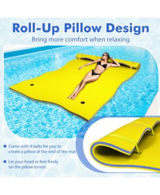 9' x 6' 3 Layer Floating Water Pad Foam Mat