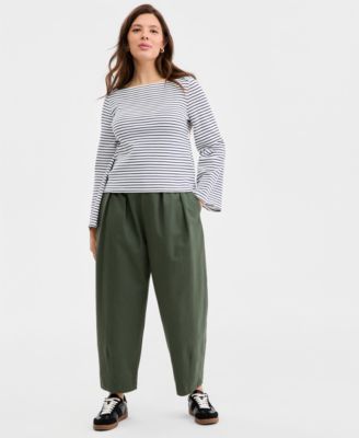 Women's Knit Long-Sleeve Boat-Neck Top, Macy's Exclusive