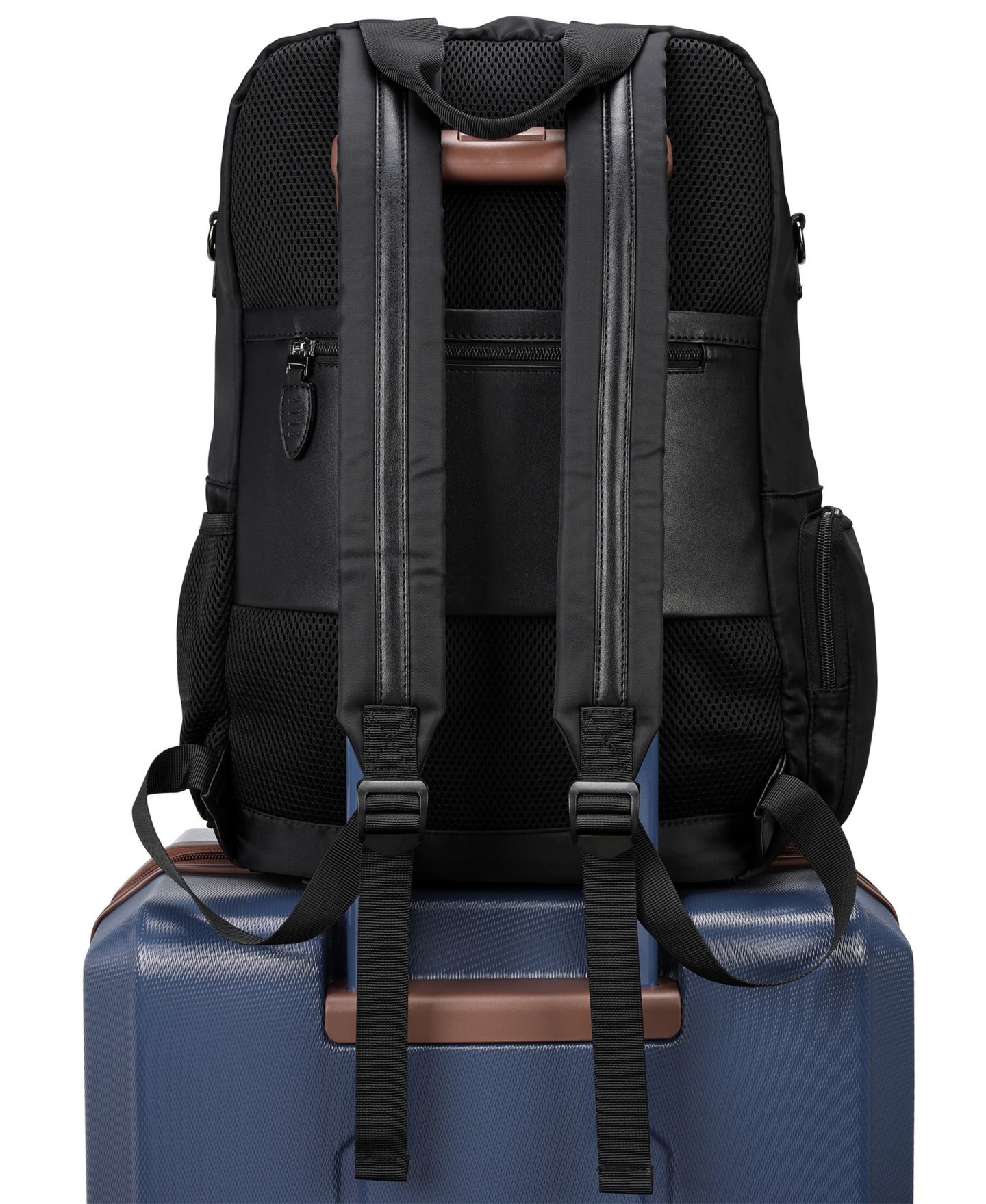 Рюкзак ELLE Voyage 17.5" Twill and Faux Leather, цвет: Чёрный — фото 3