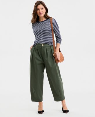 Women's Knit Long-Sleeve Button-Shoulder Top, Macy's Exclusive