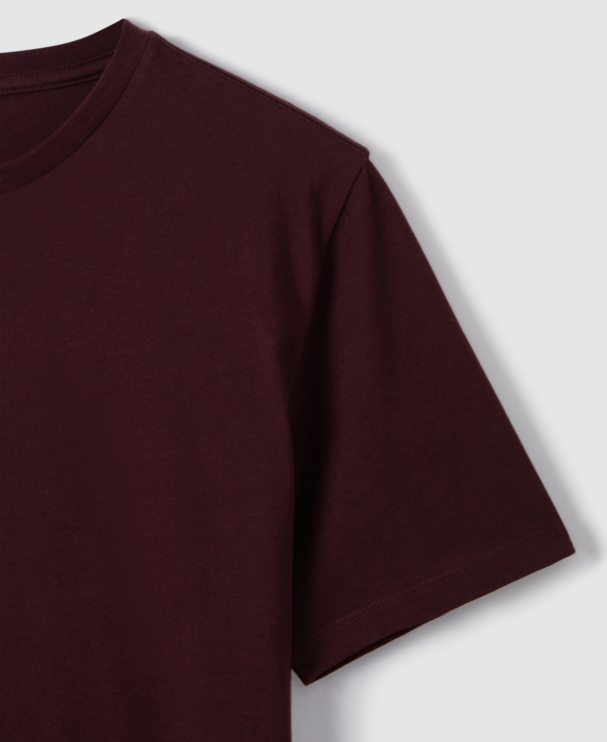 Reiss Men's Cotton Crew Neck T-shirt In Burgundy
