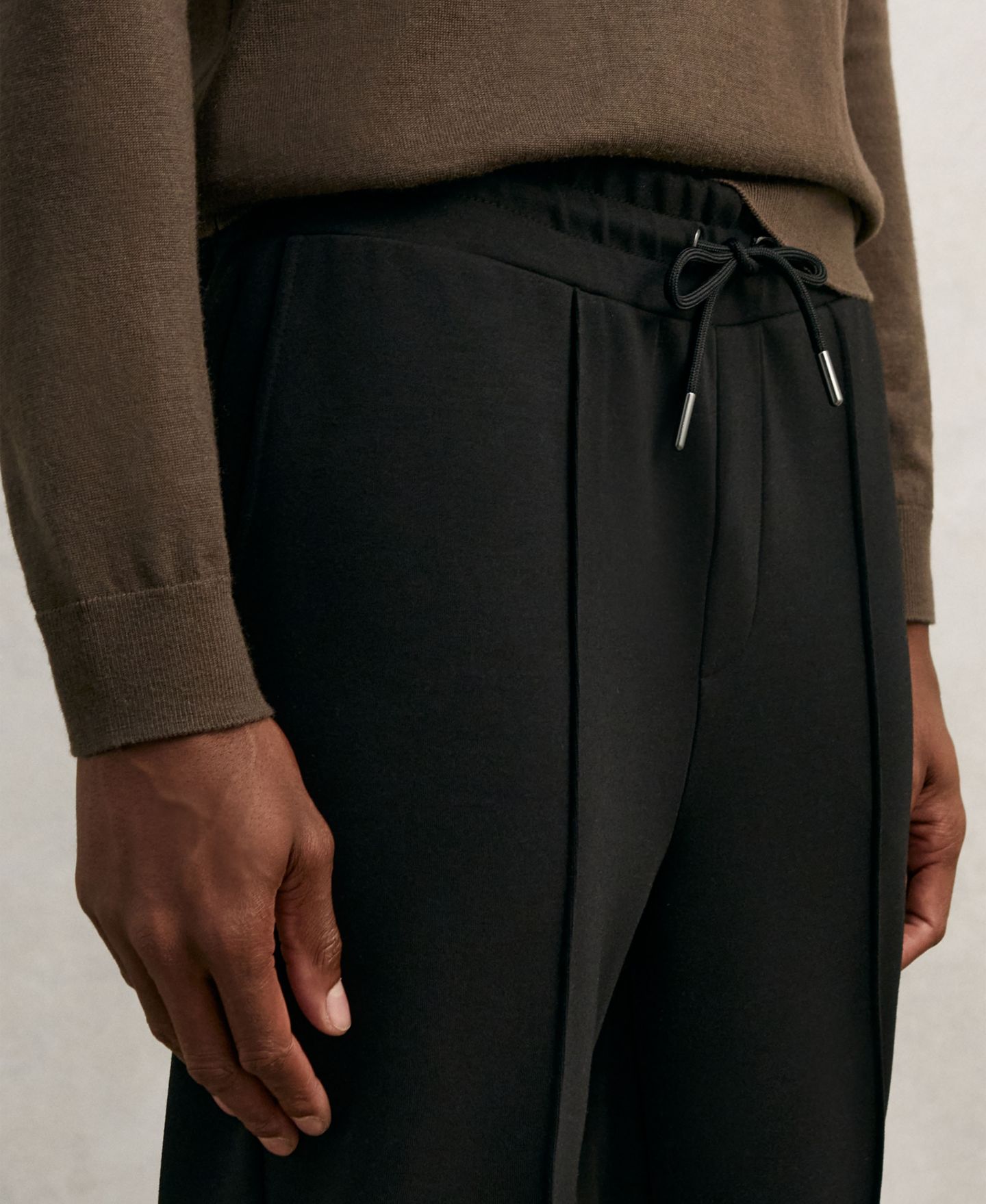 Мужские брюки REISS Premier Stretch-Jersey Tailored, цвет: Чёрный — фото 5