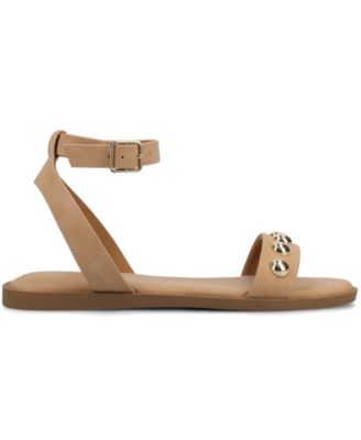 Women's Primrose Studded Ankle Strap Flat Sandals