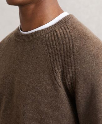 Men's Wool-Cashmere Reverse-Seam Sweater