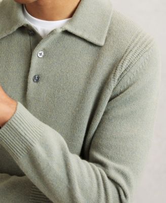 Men's Wool-Blend and Cashmere Polo Sweater