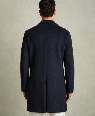Men's Wool-Blend Single-Breasted Overcoat