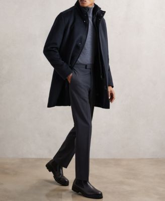 Men's Wool-Blend Gilet-Insert Coat