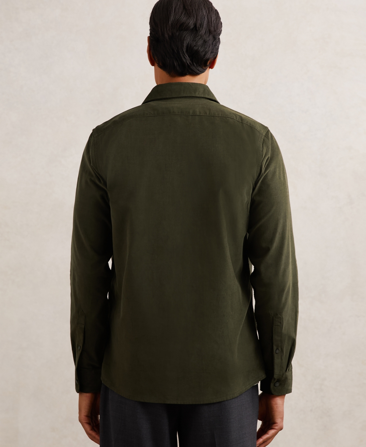 Reiss Men's Cotton Corduroy Cutaway-Collar Shirt