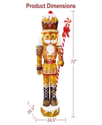 6' Gingerbread Outdoor Christmas Soldier