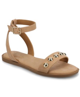 Women's Primrose Studded Ankle Strap Flat Sandals