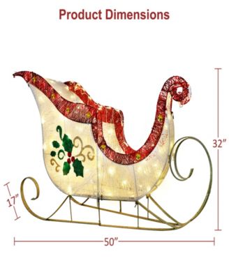 32" Pre-Lit Outdoor Sleigh Christmas Holiday D&eacute;cor