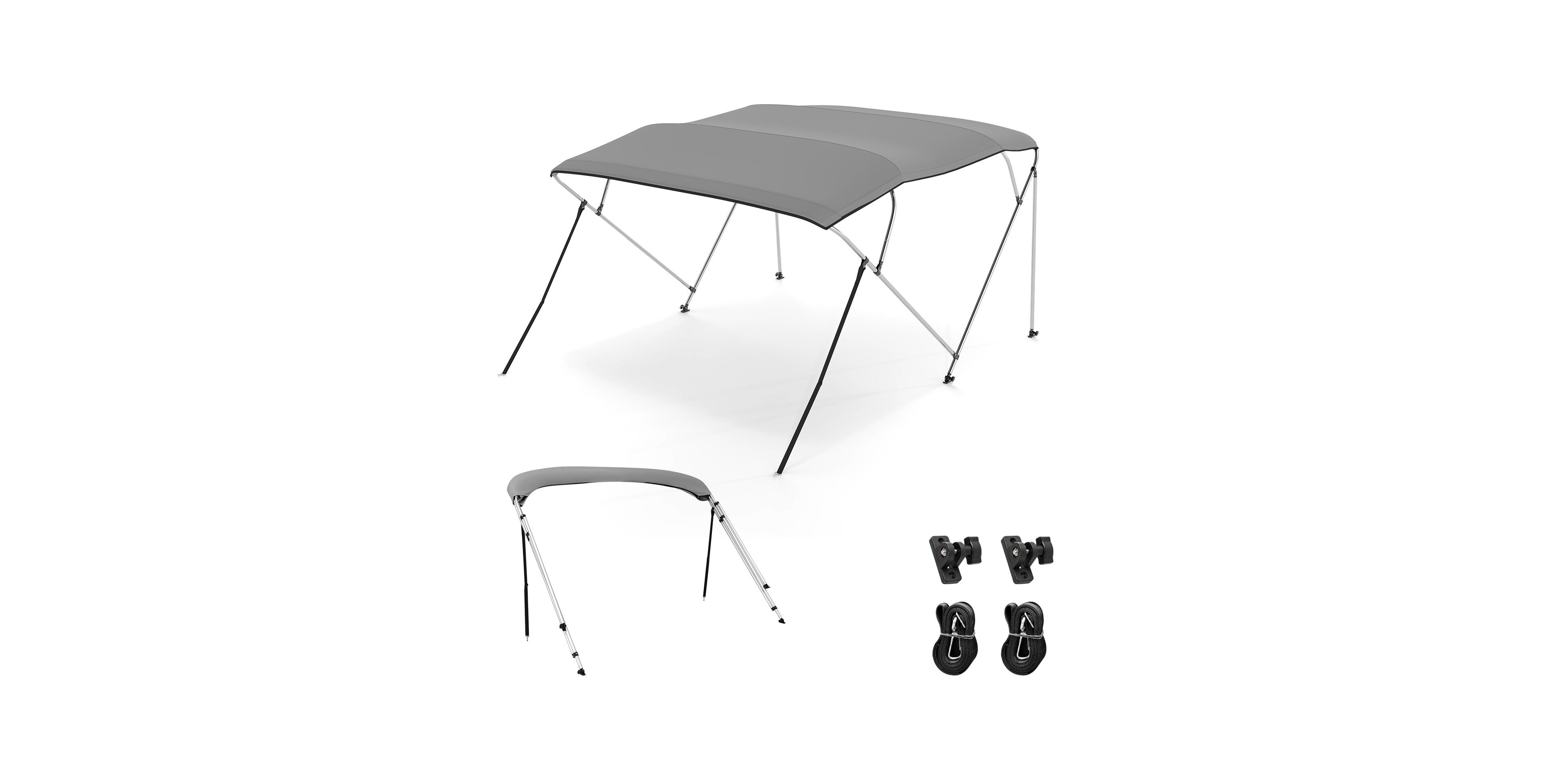 Skonyon 4-Bow Boat Bimini Top Sun Shade Boat Canopy With Storage Boot.