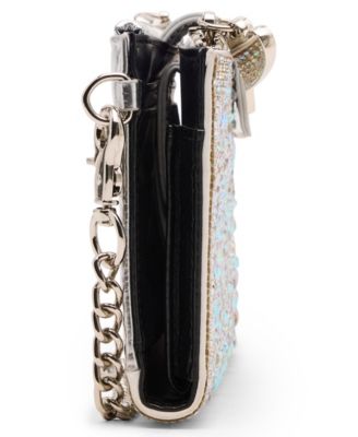 Rhinestone Wallet Crossbody Bag with Phone Pocket
