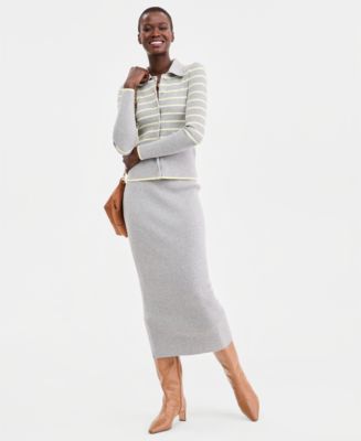 On 34th Collared Cardigan Sweater & Sweater Skirt Set, Macy's