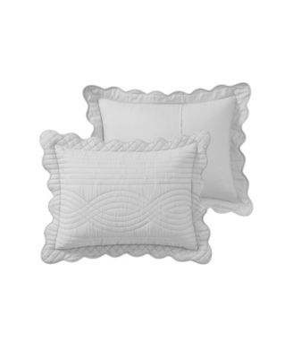 Scallop Microfiber 3-Pc. Quilt Set, King