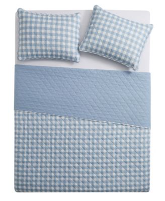 Gingham Microfiber 2-Pc. Quilt Set, Twin