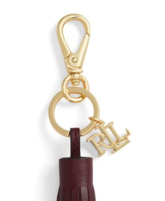 Logo & Leather Tassel Bag Charm