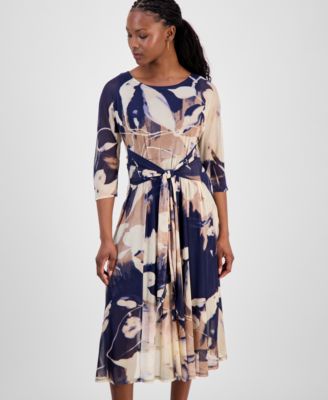 Women's Tie-Front Midi Dress