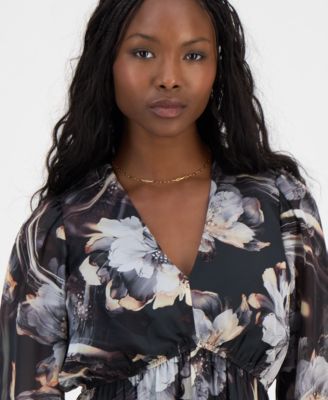 Petite Chiffon Fit & Flare Dress