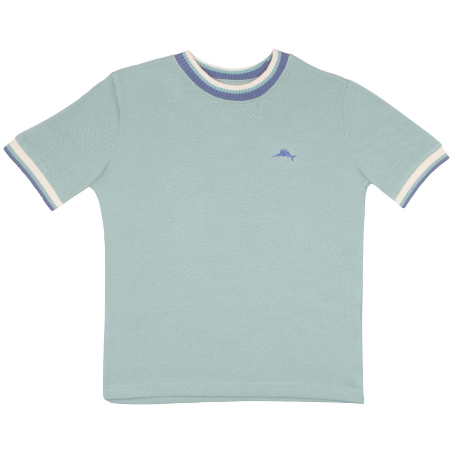 Футболки Tommy Bahama 3 Piece Crewneck Ringer Stylish T-Shirt Set для мальчиков, цвет: Синий / Рыжевато-коричневый — фото 3