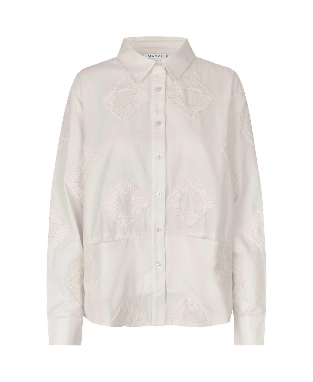 Masai Copenhagen Women's 100% Cotton Long Sleeve Collared Shirt