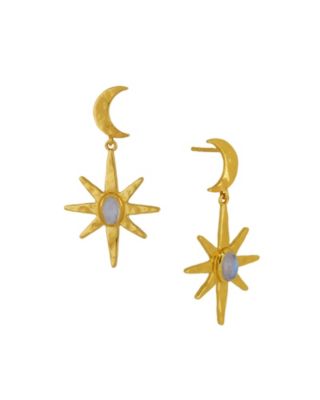 Moonstone Celestial Drop Earrings