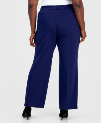 Plus Size High Rise Straight Leg Pants