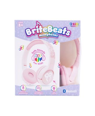 BriteBeats Kids Volume Limiting Bluetooth Headphones with LED EarCaps
