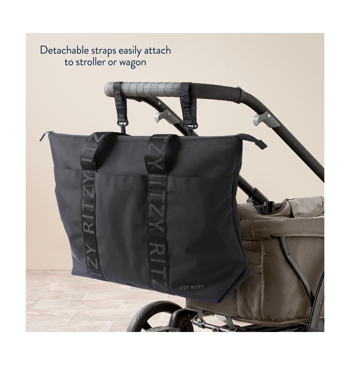 Itzy Ritzy Baby Belong Weekender Tote Woven Chocolate