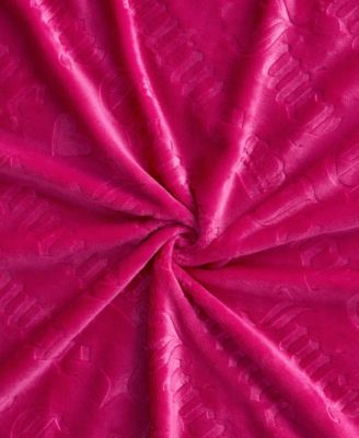 Embossed Diagonal Logo Throw, 50"x70"