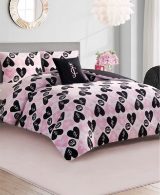 Juicy Couture Plush Reversible Queen Heart Logo 4-Pc. Comforter Set, Full/Queen
