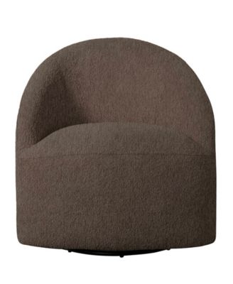 30" Boucle Upholstery 360 Degree Swivel Chair