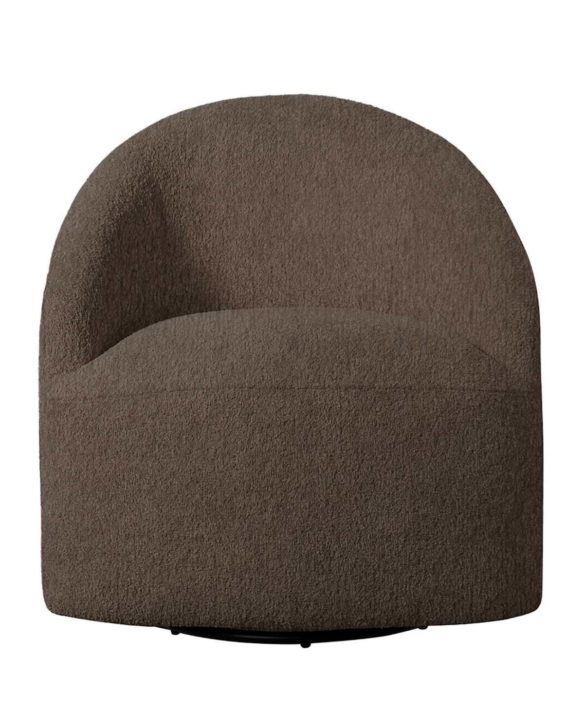 Ink+ivy 30" Boucle Upholstery 360 Degree Swivel Chair In Brown