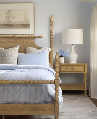 24" Solid Wood Frame Camel Oak Finish Nightstand