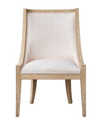 24" Upholstery Brass Nailhead Trim Dining Chair