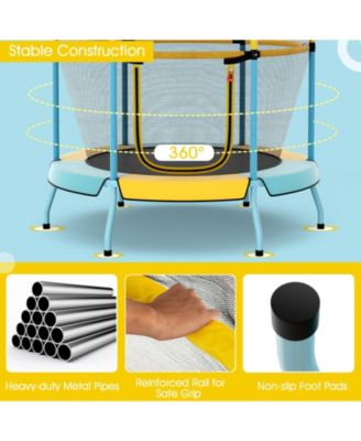 48 Inch Toddler Trampoline with Safety Enclosure Net